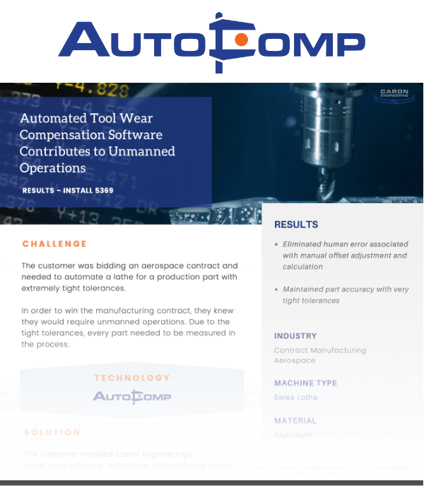 Automated Tool Wear Compensation Software Contributes to Unmanned Operations