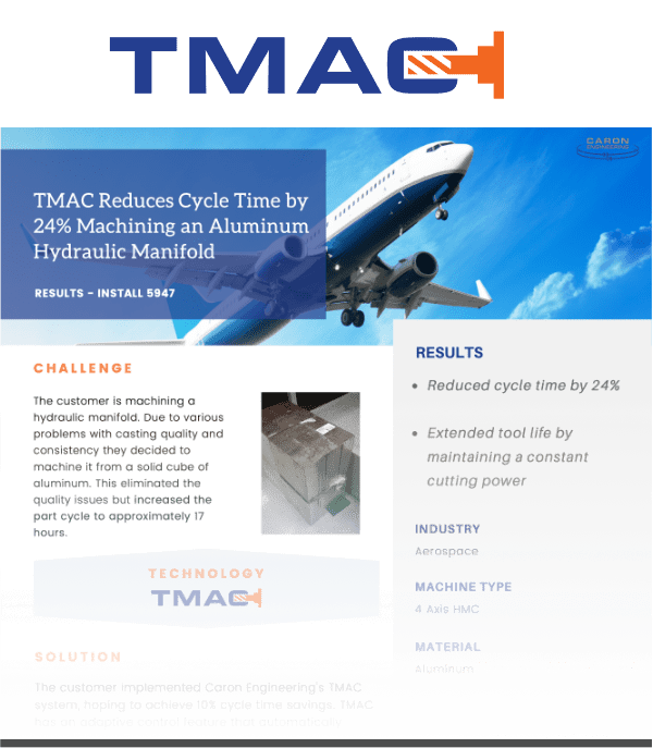TMAC Reduces Cycle Time by 24% Machining an Aluminum Hydraulic Manifold